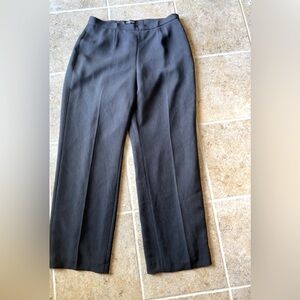 Kasper - Woman’s dark gray no pocket high rise trousers w/zipper side, Size: 12P